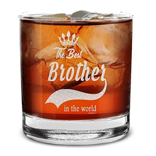 shop4ever Engraved Whiskey Glass 11 oz | Premium Old Fashioned Gift for Brother thumbnail 1