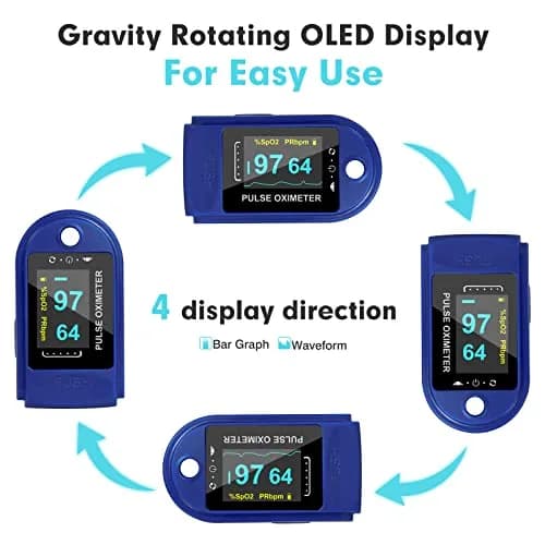 Easy@Home Fingertip Pulse Oximeter with Waveform Display | Accurate & Portable for Sports & Aviation thumbnail 4