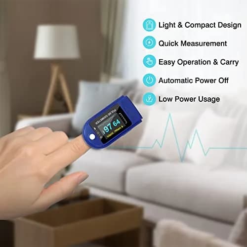 Easy@Home Fingertip Pulse Oximeter with Waveform Display | Accurate & Portable for Sports & Aviation thumbnail 3