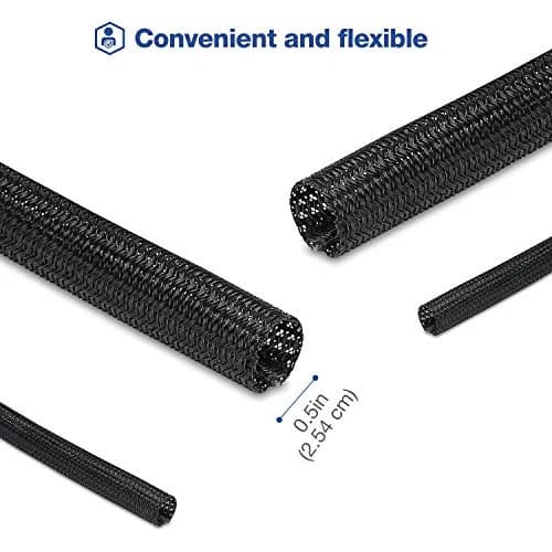 JOTO 26 Feet Cable Management Sleeve -Black | Flexible Wire Wrap for Home & Office thumbnail 7