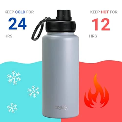 Drinco Stainless Steel Water Bottle 32oz Vacuum Insulated Wide Mouth Leak Proof Keep Cold Sport Camping Hiking thumbnail 3