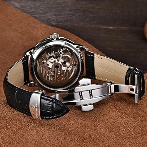 PAGANI DESIGN Automatic Men's Watch Skeleton Mechanical Wrist Watch 43mm (Full Black 1638) thumbnail 5