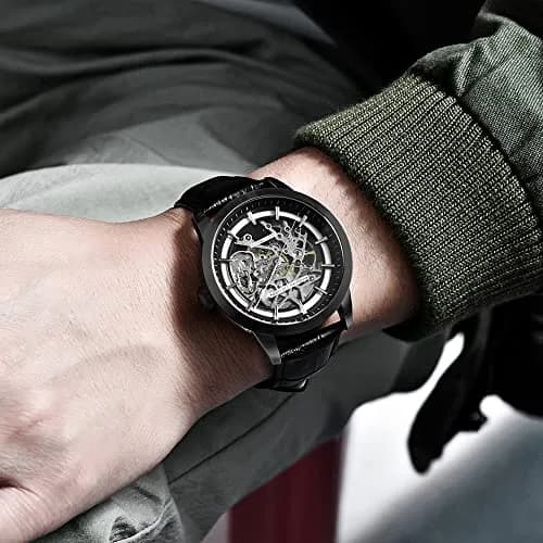 PAGANI DESIGN Automatic Men's Watch Skeleton Mechanical Wrist Watch 43mm (Full Black 1638) thumbnail 2