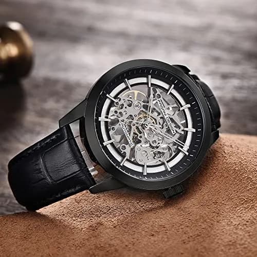 PAGANI DESIGN Automatic Men's Watch Skeleton Mechanical Wrist Watch 43mm (Full Black 1638) thumbnail 3