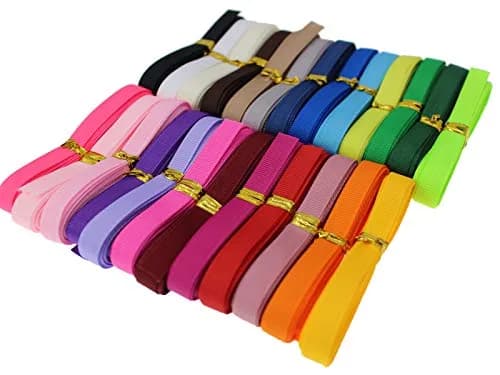 JESEP Assorted Satin Grosgrain Ribbon 1/4" (6mm) Bulk 100yds for Bows & Crafts thumbnail 2