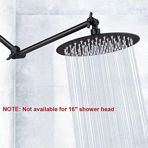 NearMoon Adjustable Shower Arm Extension with Universal Connection, 11 Inch (28 cm), Matte Black | Solid 304 Stainless Steel thumbnail 7