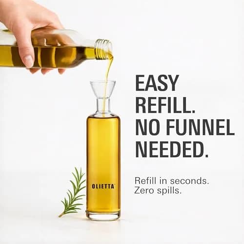 Olietta 17 fl oz Borosilicate Glass Oil Dispenser | Drip-Proof, Heat-Resistant Kitchen Bottle thumbnail 4