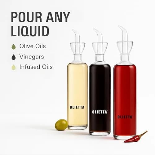 Olietta 17 fl oz Borosilicate Glass Oil Dispenser | Drip-Proof, Heat-Resistant Kitchen Bottle thumbnail 6