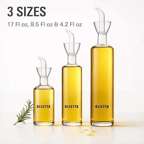 Olietta 17 fl oz Borosilicate Glass Oil Dispenser | Drip-Proof, Heat-Resistant Kitchen Bottle thumbnail 7