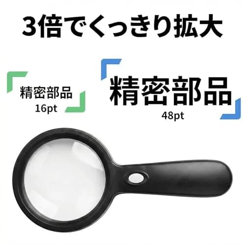 JMH Magnifying Glass with Light 3X Magnification 10.9cm (4.3in) Lens | Optical Glass for Seniors and Low Vision thumbnail 3