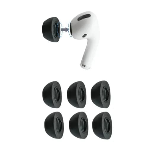 Comply Memory Foam Replacement Ear Tips for Apple AirPods Pro 1 & 2, Black, Large (3 Pairs) | Ultimate Comfort & Secure Fit thumbnail 1