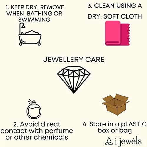 I Jewels 18K Gold Plated Beaded Floral Choker Jewelry Set with Earrings 22.5 cm (8.86 in) | Bollywood Style for Women thumbnail 8