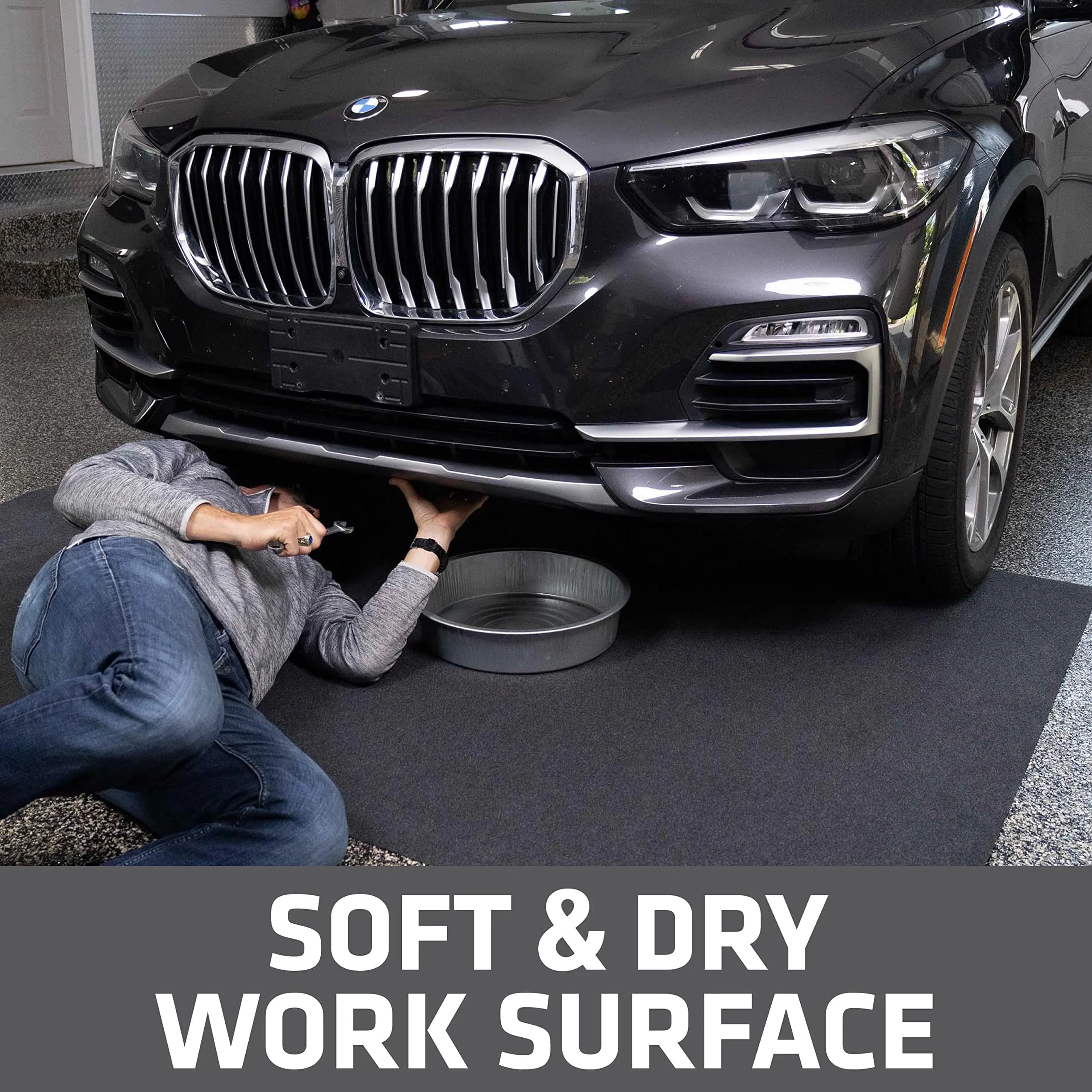 Drymate Premium Maintenance Mat 1.52m x 1.83m (5' x 6') | Absorbent, Waterproof Garage Floor Protection - view 4