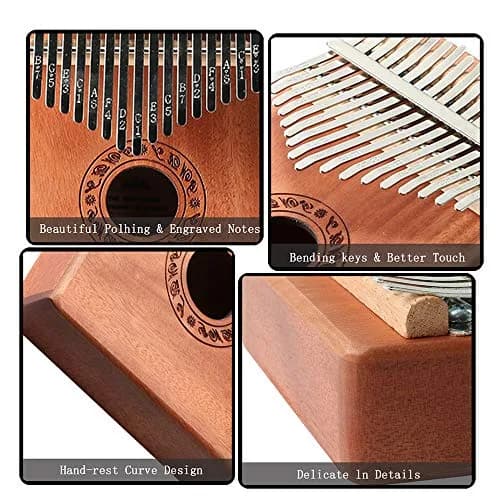 Ubblove Kalimba Thumb Piano 17 Keys | Portable Finger Piano for Adults & Kids thumbnail 3