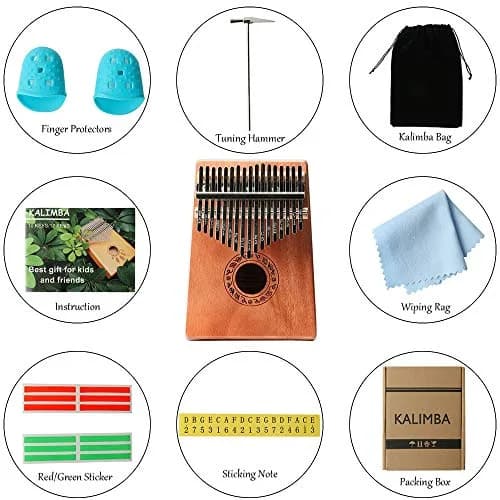 Ubblove Kalimba Thumb Piano 17 Keys | Portable Finger Piano for Adults & Kids thumbnail 4