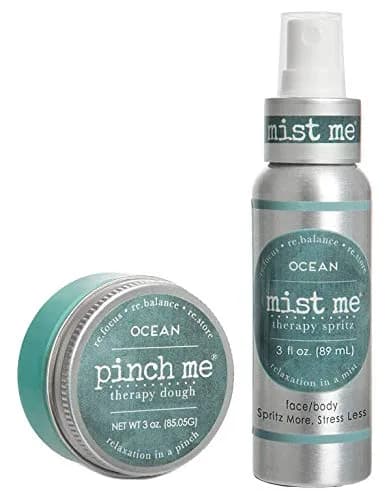 Pinch Me Stress Relief Combo Pack Mist Me Spray and Pinch Me Dough - 3 oz (Ocean) | Soothing Aroma & Hand Exercise - main product image