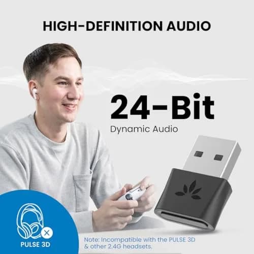 Avantree DG80 Wireless Bluetooth 5.3 Adapter for PS5 & Gaming Consoles | High-Fidelity, Low Latency, 100ft Range thumbnail 5