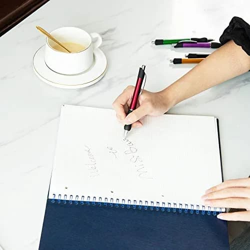 MiSiBao Retractable Ballpoint Pens Black Ink 1mm Medium Point | Smooth, Refillable, for Office & School (140mm) thumbnail 6