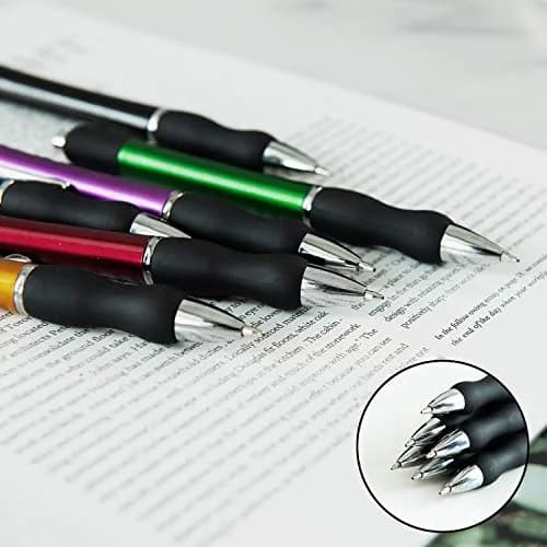 MiSiBao Retractable Ballpoint Pens Black Ink 1mm Medium Point | Smooth, Refillable, for Office & School (140mm) thumbnail 2