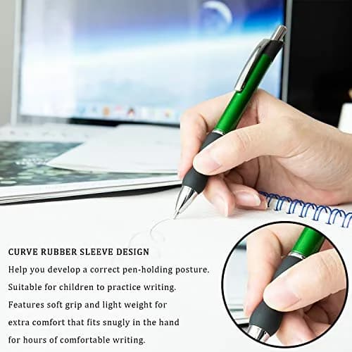 MiSiBao Retractable Ballpoint Pens Black Ink 1mm Medium Point | Smooth, Refillable, for Office & School (140mm) thumbnail 3