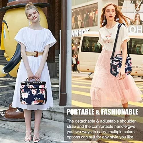 Tiblue Insulated Lunch Bag for Women/Men - Reusable Cooler Bag with Adjustable Shoulder Strap (Medium, Brave Ocean Camouflage) thumbnail 7