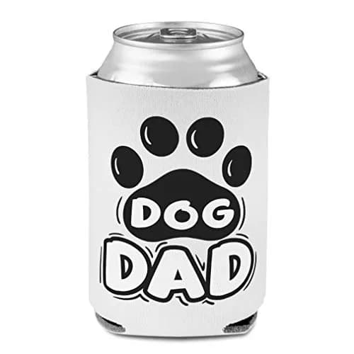 Style In Print Dog Dad Drink Cooler Can Sleeve | Insulated Scuba Foam, Adjustable, Fun Design (One Size) thumbnail 1