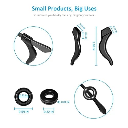 Mcyye Eyeglasses Ear Grips Silicone Anti Slip Retainer for Kids & Adults | Keep Glasses from Slipping thumbnail 6