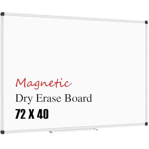 X Board Magnetic Whiteboard 72 x 40 Inches | Large Magnetic Dry Erase Surface for Office & School thumbnail 1