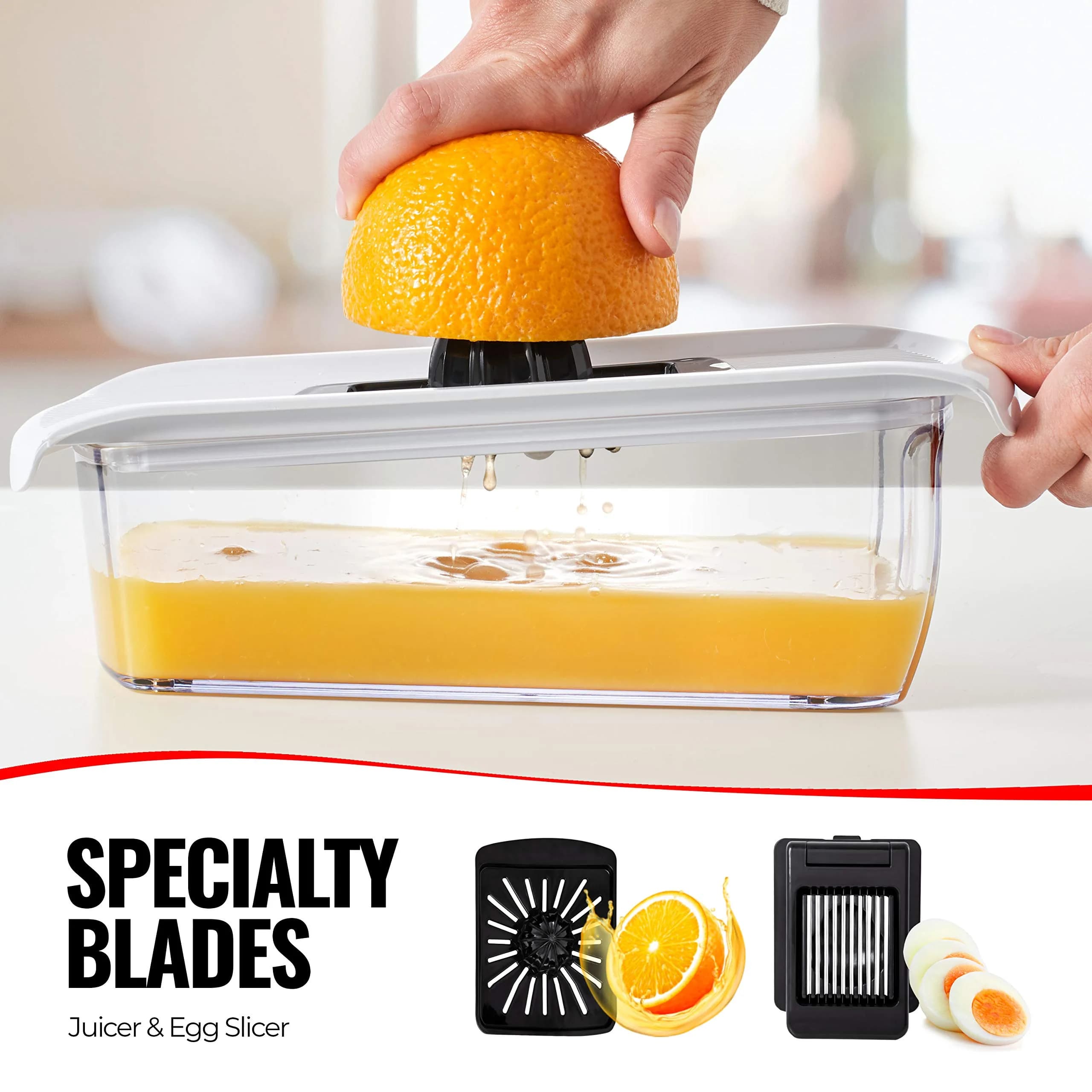 Fullstar 11-in-1 Mandoline Slicer & Food Chopper with Safety Glove (White/Black) | Versatile Kitchen Gadget for Slicing, Grating, Spiralizing - view 5