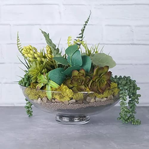 CYS EXCEL Glass Decorative Footed Bowl (D:12" H:4.5") | Crystal Clear, Hand-Blown, Versatile Centerpiece thumbnail 9