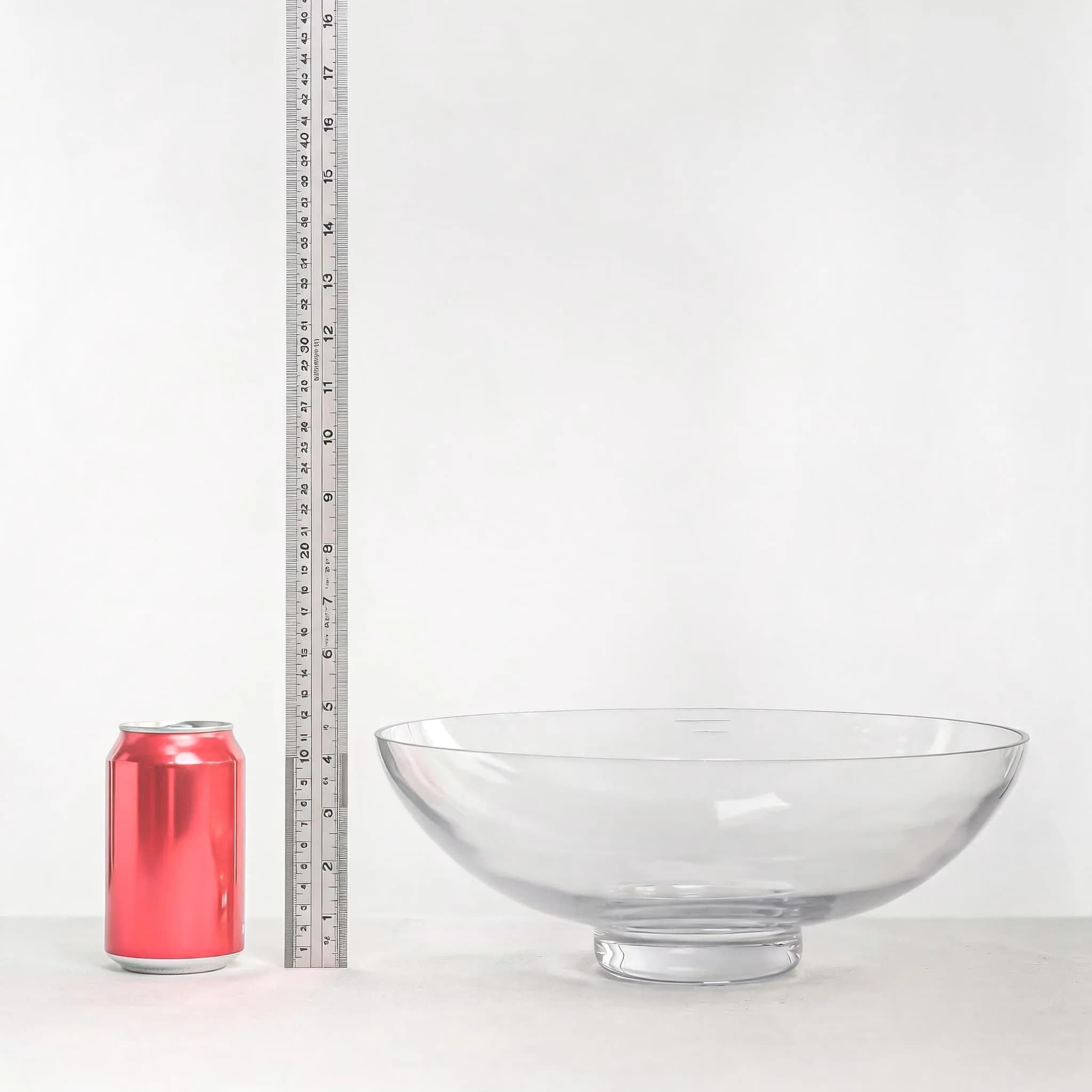 CYS EXCEL Glass Decorative Footed Bowl (D:12" H:4.5") | Crystal Clear, Hand-Blown, Versatile Centerpiece - view 3