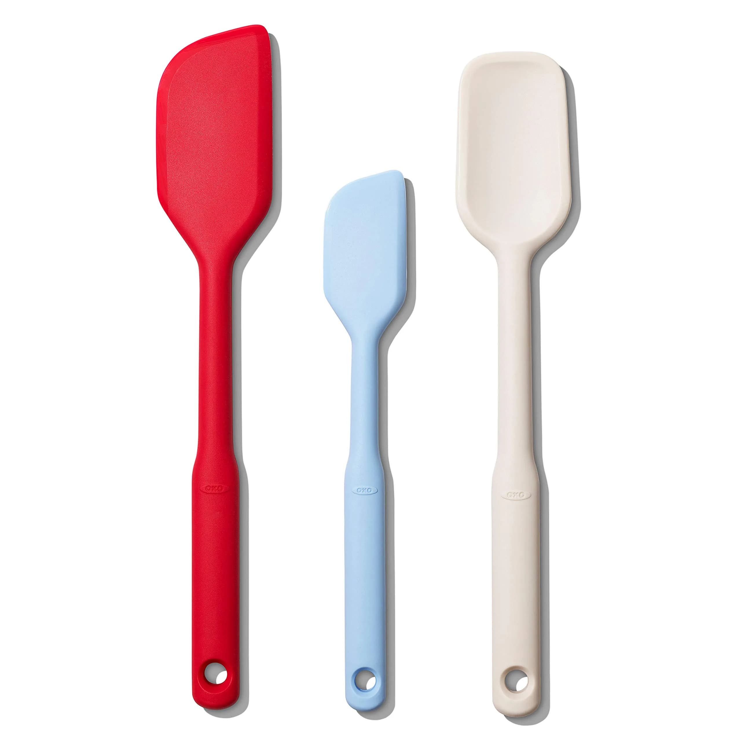 OXO Good Grips Silicone Heat Resistant Spatula Set - 3 Piece, Multicolor | Non-Stick Safe Kitchen Utensils — Multicolor