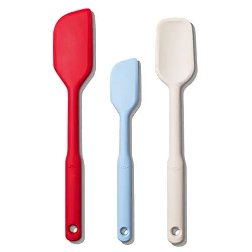 OXO Good Grips Silicone Heat Resistant Spatula Set - 3 Piece, Multicolor | Non-Stick Safe Kitchen Utensils thumbnail 1