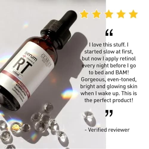 CLARA'S NEW YORK Retinol Facial Serum with Vitamin E | Hydrating & Firming 30ml thumbnail 6