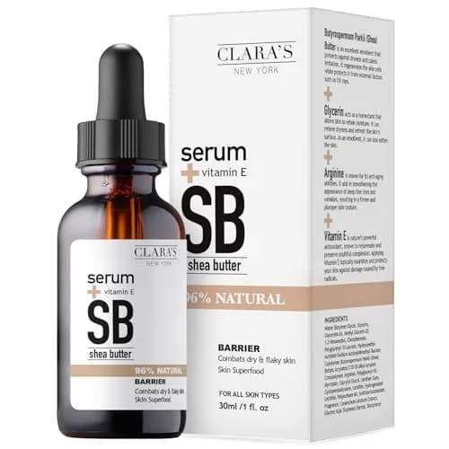CLARA'S NEW YORK Shea Butter Facial Serum with Vitamin E 30ml | Hydrating & Soothing Daily Face Serum thumbnail 1