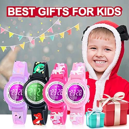 Viposoon Kids Watch Flamingo Purple 35mm (1.4in) | Fun 3D Cartoon Design for Girls Ages 4-8 thumbnail 7