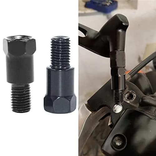 SEMIMO Motorcycle Mirror Mount Adapter 10mm RH to 8mm RH & 8mm LH Screws (2-Pack, Black) | Universal Fit for Most Bikes thumbnail 5