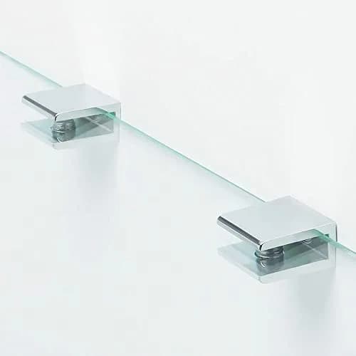 SAYAYO Glass Shelf Brackets Adjustable for 6-10 mm Shelf | Durable Chrome Finish thumbnail 9