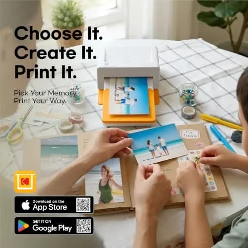 KODAK Dock Plus 4x6 Photo Printer with Docking Station & 50 Sheets | Smartphone Compatible, 4PASS Dye Sublimation, Water & Fade Resistant thumbnail 9