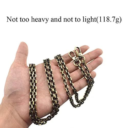 HAHIYO Mini Pochette Purse Chain Strap 55.1 Inches | 6mm Wide Bronze for Shoulder & Crossbody thumbnail 4