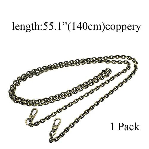 HAHIYO Mini Pochette Purse Chain Strap 55.1 Inches | 6mm Wide Bronze for Shoulder & Crossbody thumbnail 5