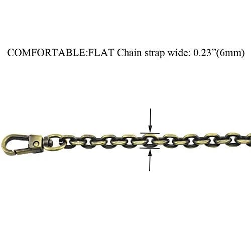 HAHIYO Mini Pochette Purse Chain Strap 55.1 Inches | 6mm Wide Bronze for Shoulder & Crossbody thumbnail 2