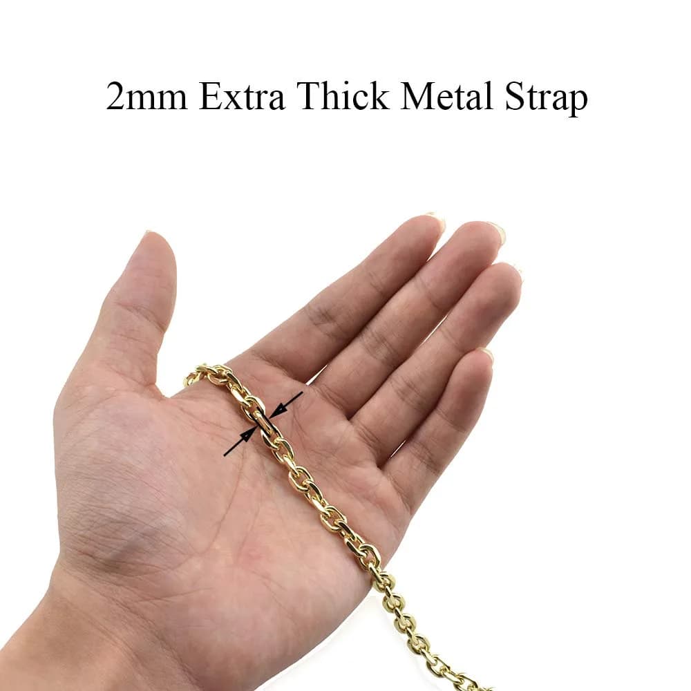 HAHIYO Mini Pochette Purse Chain Strap 15.7 Inches Light Gold | Slim Wide 6mm for LV thumbnail 3