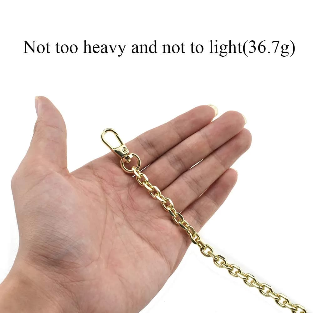 HAHIYO Mini Pochette Purse Chain Strap 15.7 Inches Light Gold | Slim Wide 6mm for LV thumbnail 4