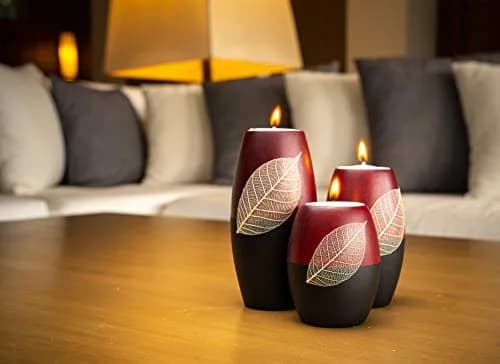 IYARA CRAFT 3 Wooden Candle Holders Rugby Shape | Rustic & Modern Decor thumbnail 7