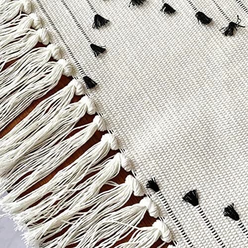 UKELER Hand Woven Rug, Boho 2'x3' | Washable Cotton Area Rug for Home (70-120 chars) thumbnail 4