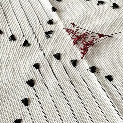 UKELER Hand Woven Rug, Boho 2'x3' | Washable Cotton Area Rug for Home (70-120 chars) thumbnail 6