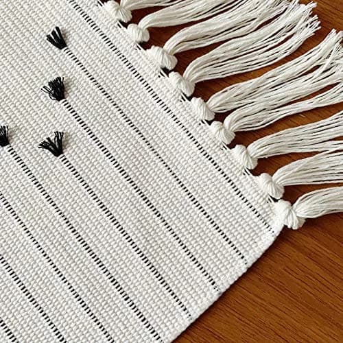 UKELER Hand Woven Rug, Boho 2'x3' | Washable Cotton Area Rug for Home (70-120 chars) thumbnail 7