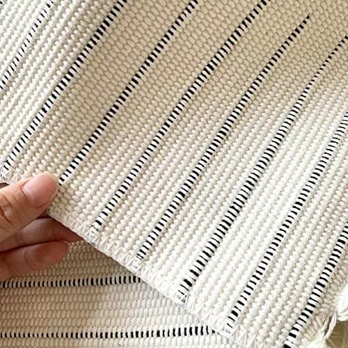 UKELER Hand Woven Rug, Boho 2'x3' | Washable Cotton Area Rug for Home (70-120 chars) thumbnail 8