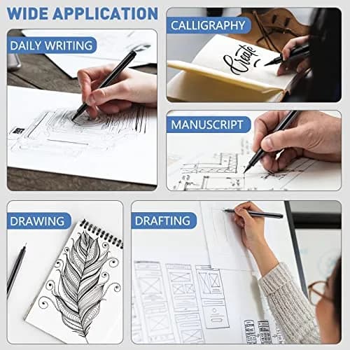 YISAN Micro Fineliner Pens, Fine Tip Manga Markers for Artist Sketch Technical, Black, 12 Set | Smooth Ink Flow thumbnail 4